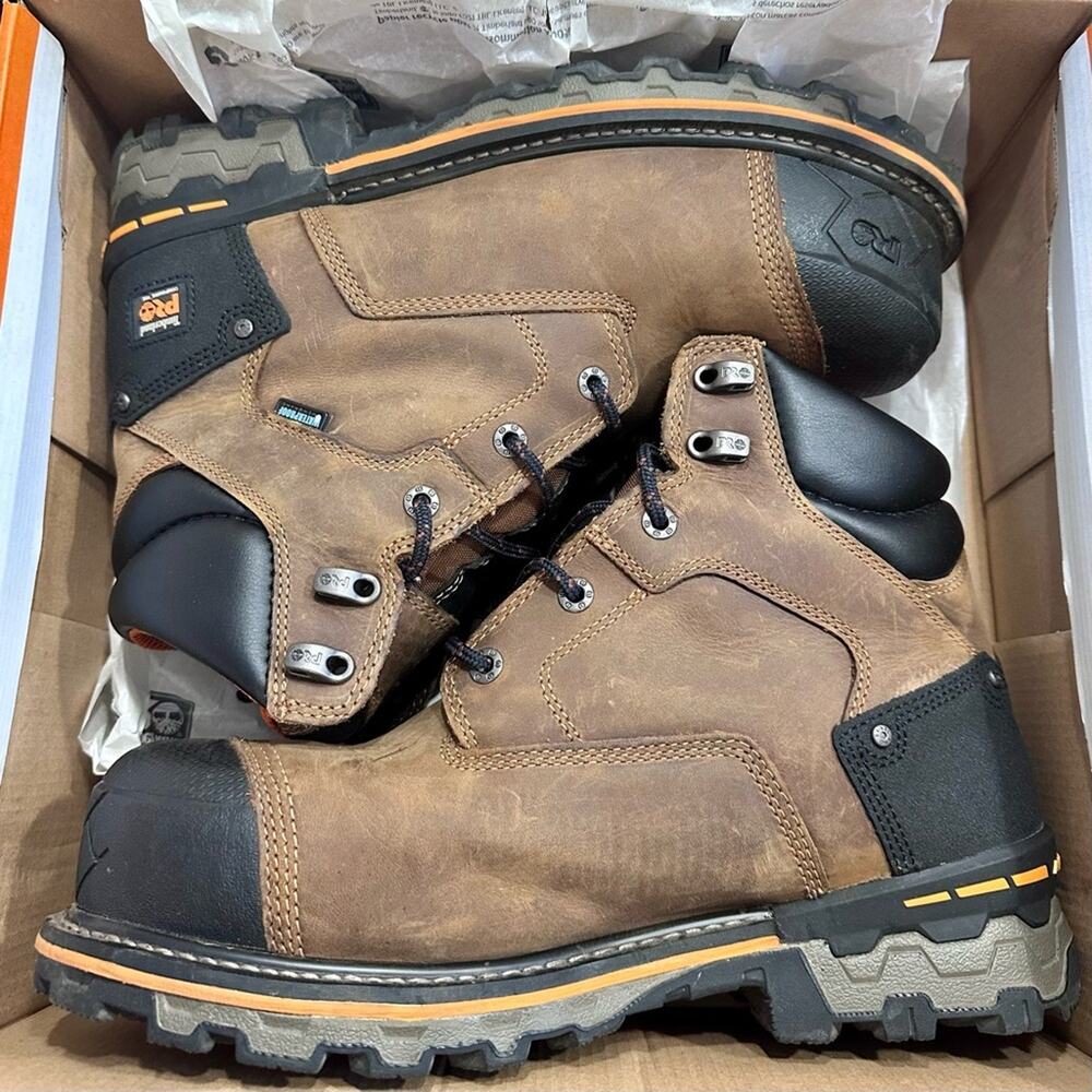 Timberland PRO Men's Rugged Brown Safety Boots Size 11 (A25)